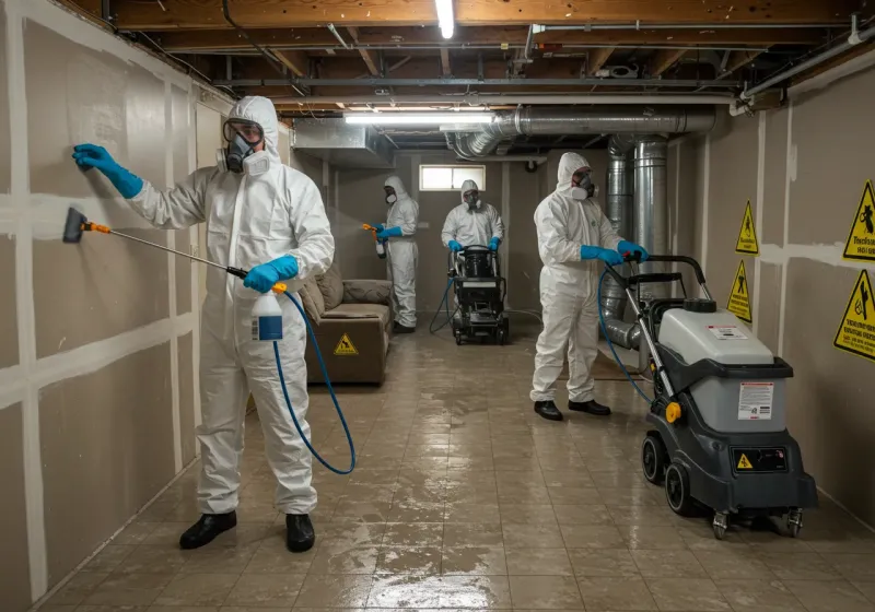 Basement Moisture Removal and Structural Drying process in Bellaire, MI